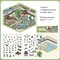 Cute Cat Sticker Landscape Set, Isometric Sticker Scene, Adorabilities